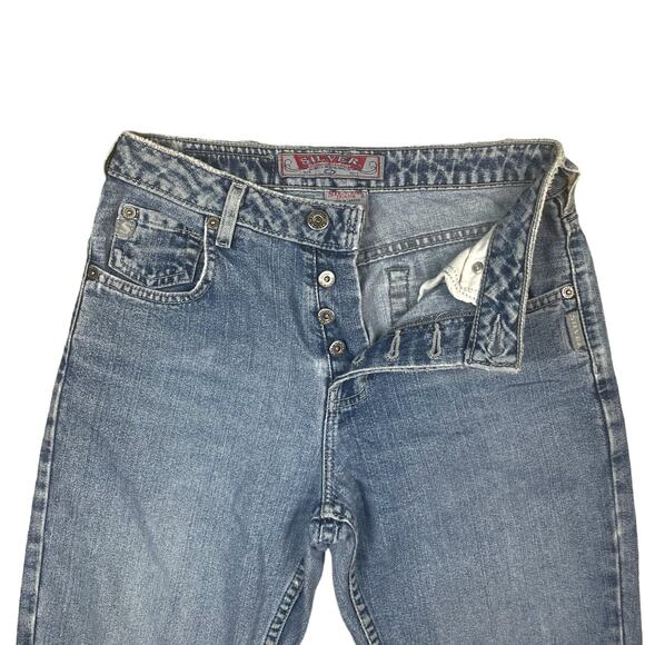 Silver Bootcut Y2K Western Jeans - Picture 3 of 7
